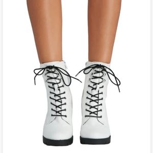 NEW MIA Faux Leather Lug Boots